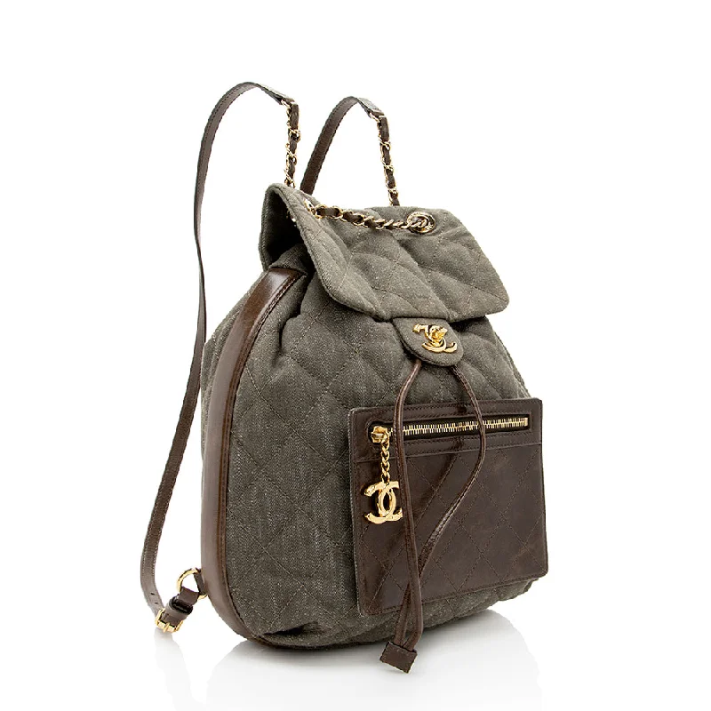 Handbag For Fashion Chanel Denim Calfskin CC Drawstring Backpack (SHF-19072)