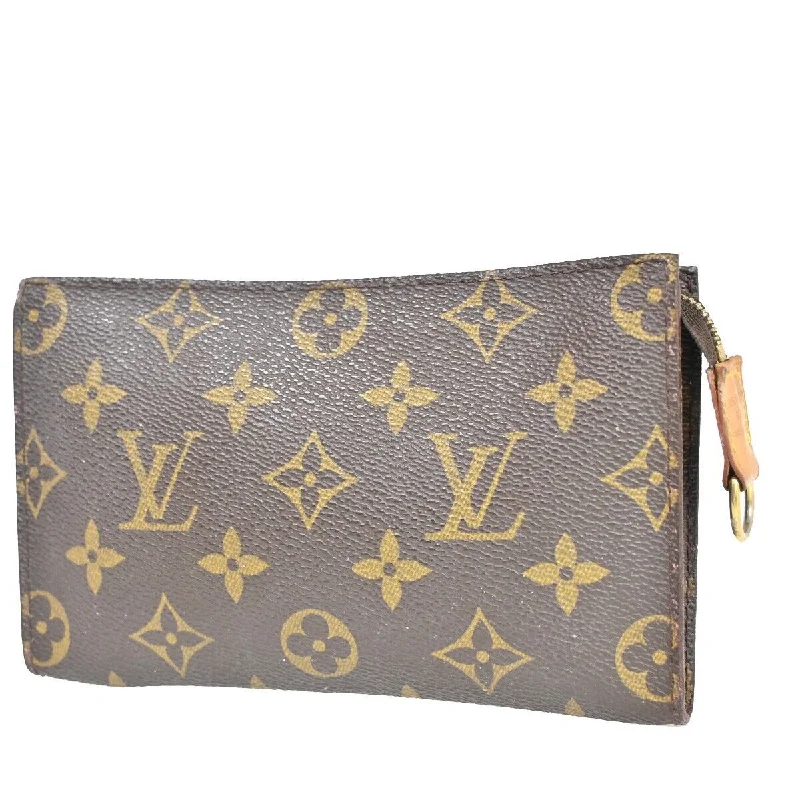 Tote Bag For Office Use Rectangular Leather Clutch with Gold Zipper by Louis Vuitton
