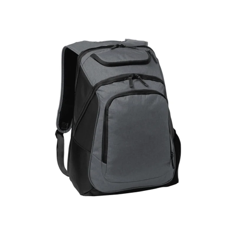 Customizable Bags For Personalized Style Port Authority Graphite Heather/ Black Exec Backpack Customizable Bags For Personalized Style Port Authority Graphite Heather/ Black Exec Backpack