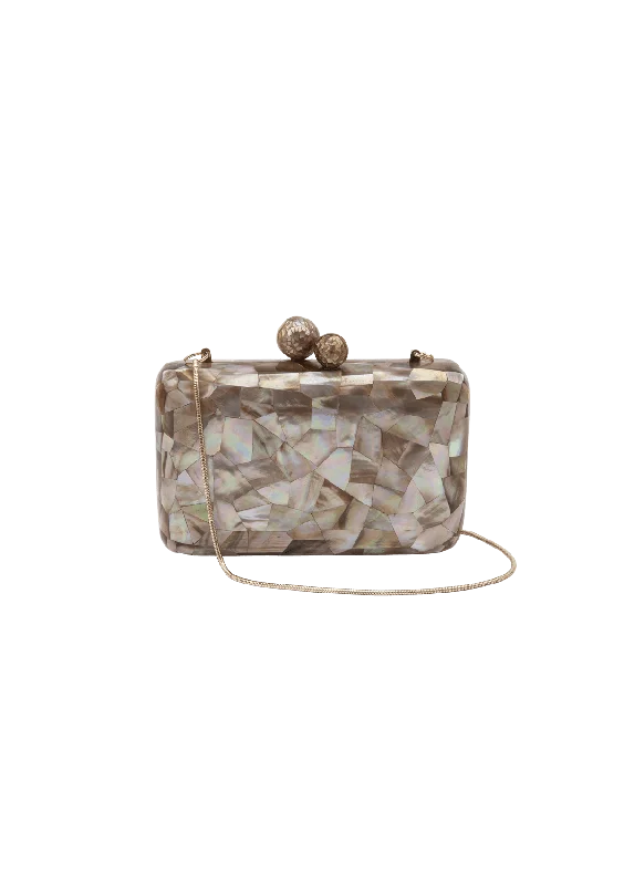 Luxury Bags For Working Professionals BOLSA CLUTCH MADREPÉROLA RETANGULAR
