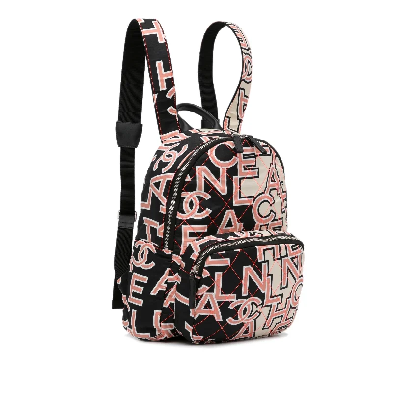 Odor-Resistant And Budget Bags Chanel Logo Nylon Backpack (SHG-N6zdI9)