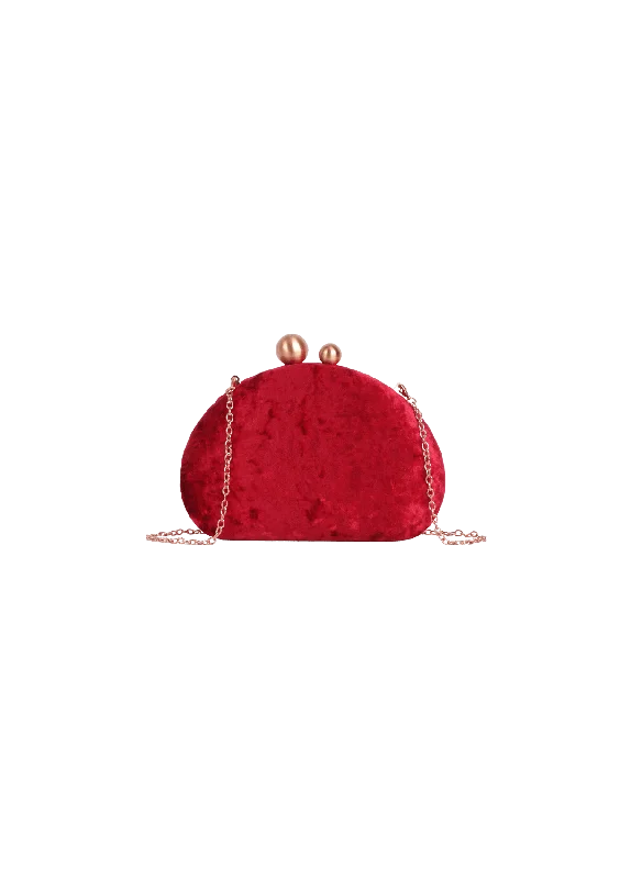 Edgy Bags For Bold And Daring Fashionistas CLUTCH ABAULADA DE VELUDO
