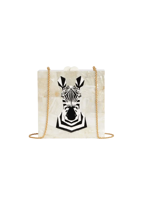 Limited Edition Bags For Collectors CLUTCH EM MADREPÉROLA ZEBRA