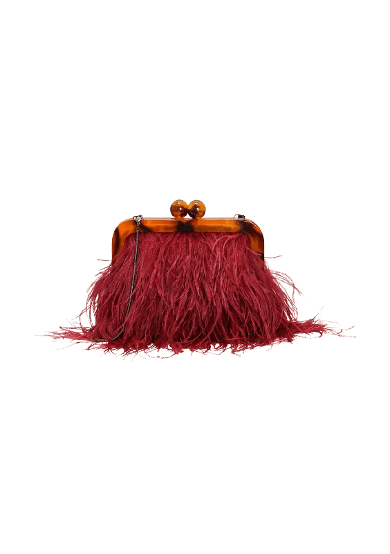 Active Lifestyles CLUTCH EM PLUMAS COM ARMAÇÃO EM RESINA
