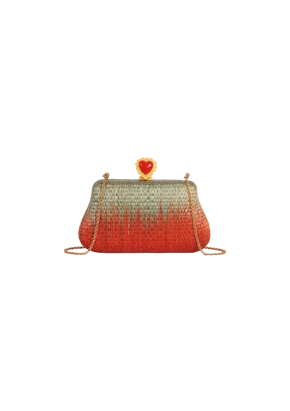 Limited-Time Offers On Trendy And Stylish Bags CLUTCH EM RAFFIA PINO DE CORAÇÃO