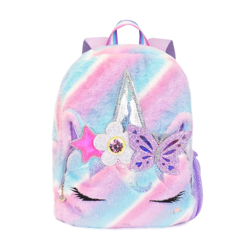 Clearance Bags For Budget Shoppers Miss Gwen Unicorn Ombre Plush Large Backpack