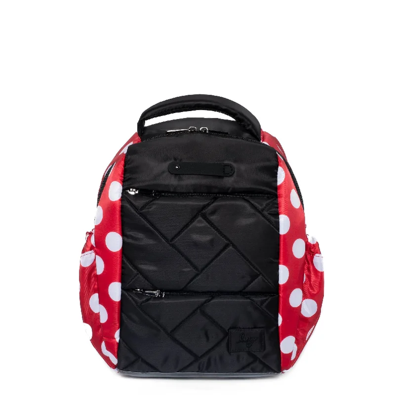 BLACK/CRIMSON LARGE DOT