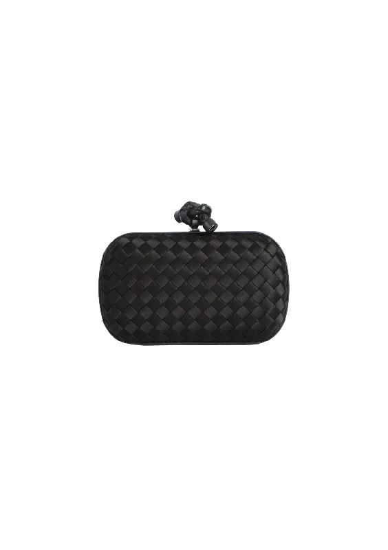 Bags For Free-Spirited And Artistic Styles INTRECCIATO SATIN KNOT CLUTCH