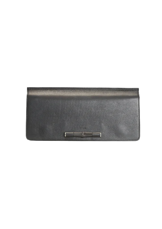 Trendy Bags For Teenage Girls LADY BAMBOO LEATHER CLUTCH