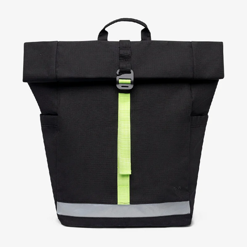 Modern And Limited-Time Offer Bags Lars Roll Backpack Black Lime Vandra