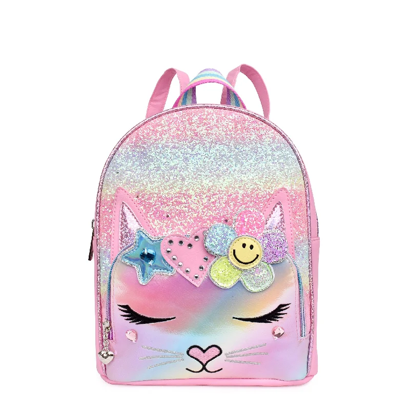 Customizable Bags For Personalized Style Miss Bella Kitty Cat Glitter Mini Backpack