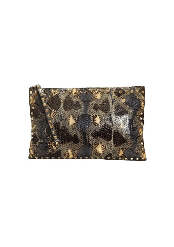 Bold And Flash-Sale Bags PYHTON LARGE ROCKSTUD CLUTCH