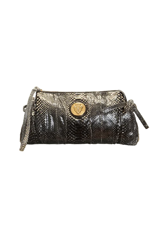 Uxury Designer Handbag Brands PYTHON HYSTERIA CLUTCH