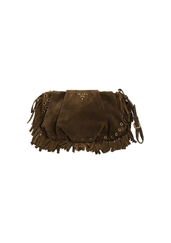 Bags For Personalized Gifts SCAMOSCIATO GROMMET FRINGE WRISTLET