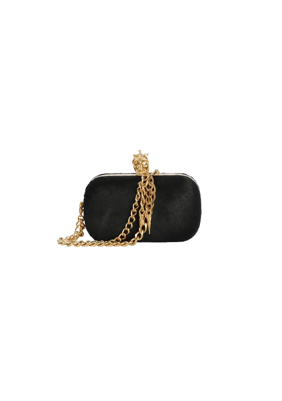 Compact Bags For Minimalist Travelers SKULL BOX CLUTCH
