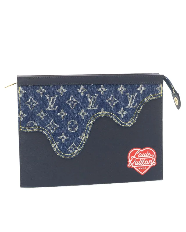 Bags For Urban And Trendy Looks Monogram Denim Drip Pochette Voyage MM NIGO