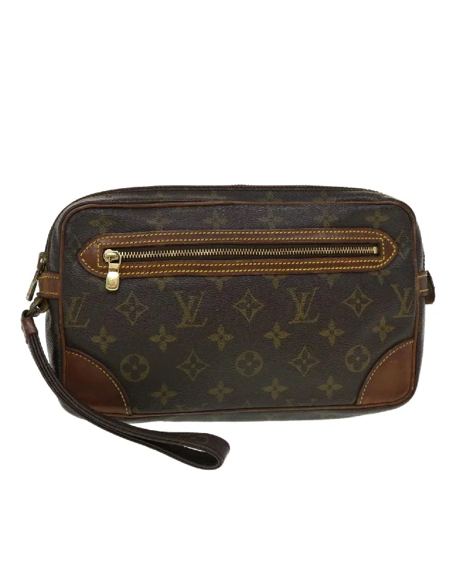 Lightweight And Functional Bags For Travel And Work Monogram Clutch Bag with Dragonne Handle