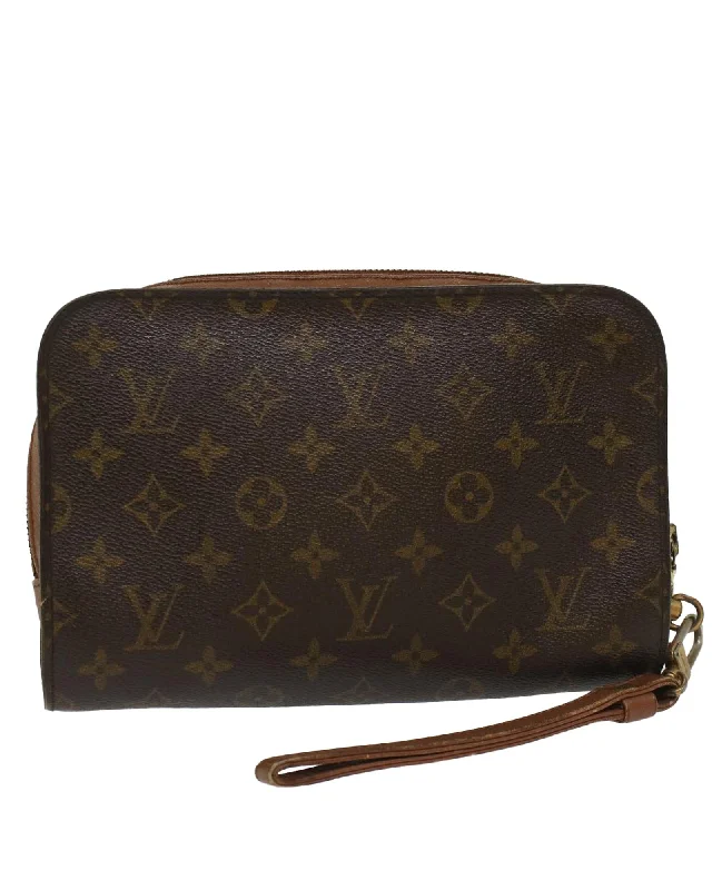 Anti-Theft And Budget-Friendly Bags Monogram Canvas Clutch Bag with Accessories