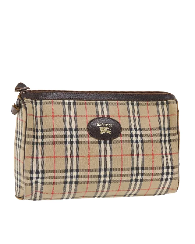 New Year Party Bag For Celebrations Canvas Leather Clutch Bag with Nova Check Pattern New Year Party Bag For Celebrations Canvas Leather Clutch Bag with Nova Check Pattern
