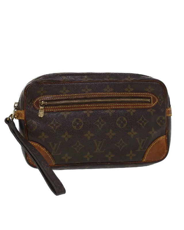 Handbag For Women Monogram Clutch Bag with Dragonne Strap