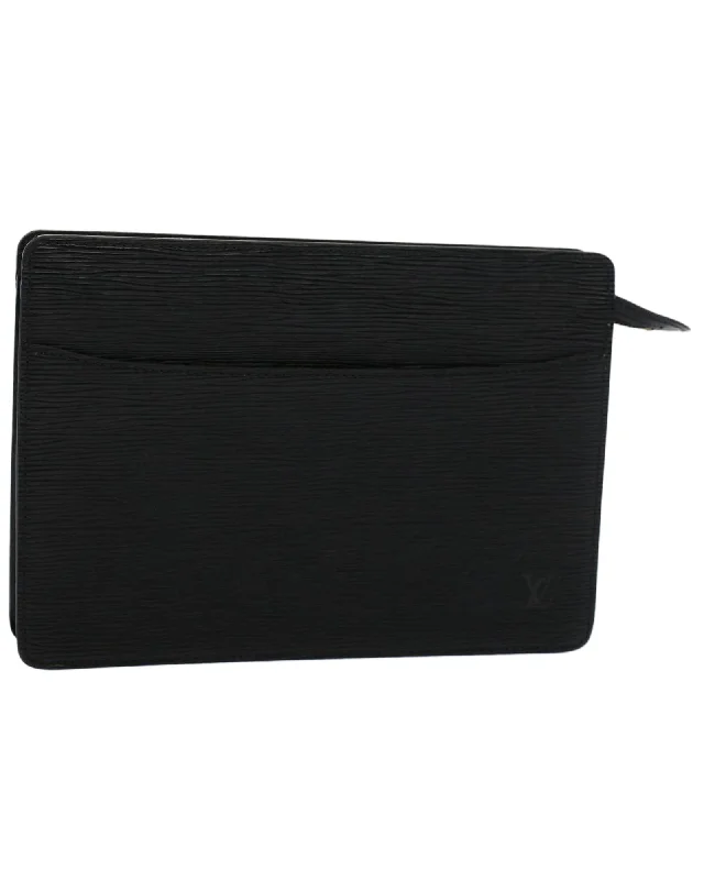 Cyber Monday Discounts On Bags Authentic Black Epi Clutch Bag