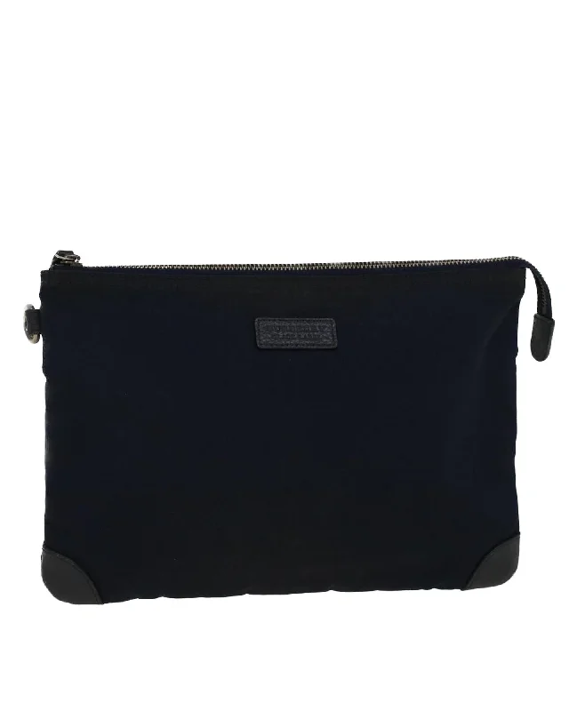 Designer-Inspired Bags At Budget-Friendly Prices Navy Nylon Leather Clutch Bag