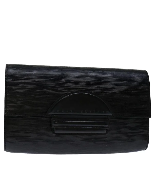 Affordable Bags Epi Leather Clutch Bag with Metal Fittings