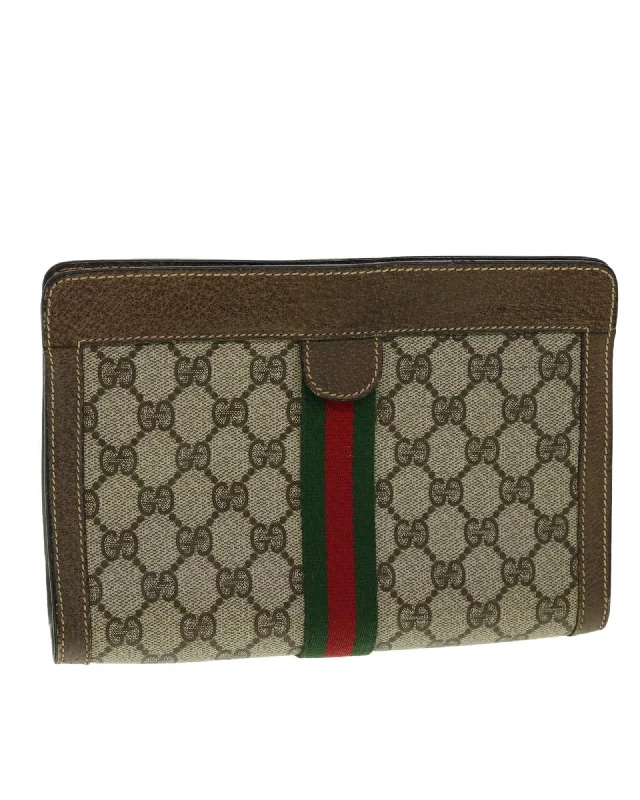 Bag Deals GG Canvas Web Sherry Line Clutch Bag