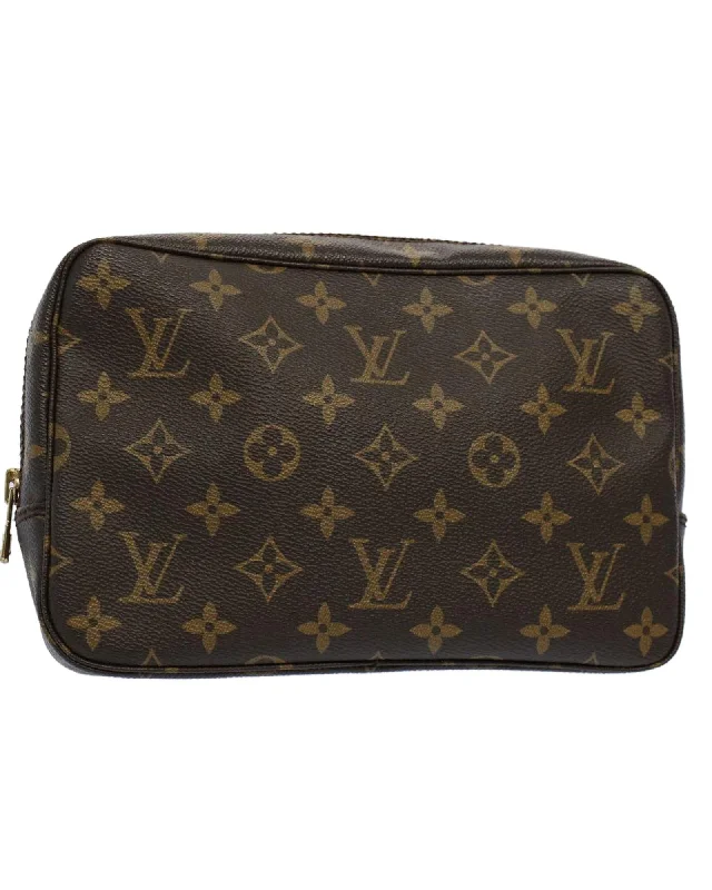 Minimalist Leather Bag For Modern Aesthetics Monogram Canvas Clutch Bag - AB Condition