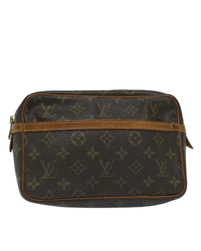 Trendy Bags For Teenage Girls Monogram Canvas Clutch Bag with Accessories and Serial Number