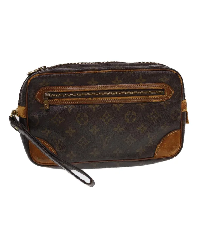 Luxury Bags On Sale Authentic LOUIS VUITTON Monogram Marly Dragonne GM Clutch Bag