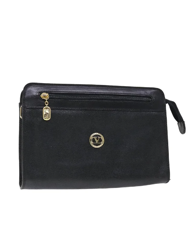 Cyber Monday Discounts On Bags Black Leather Clutch Bag