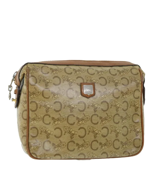 Odor-Resistant And Budget Bags Beige Coated Canvas Clutch Bag - C Rank