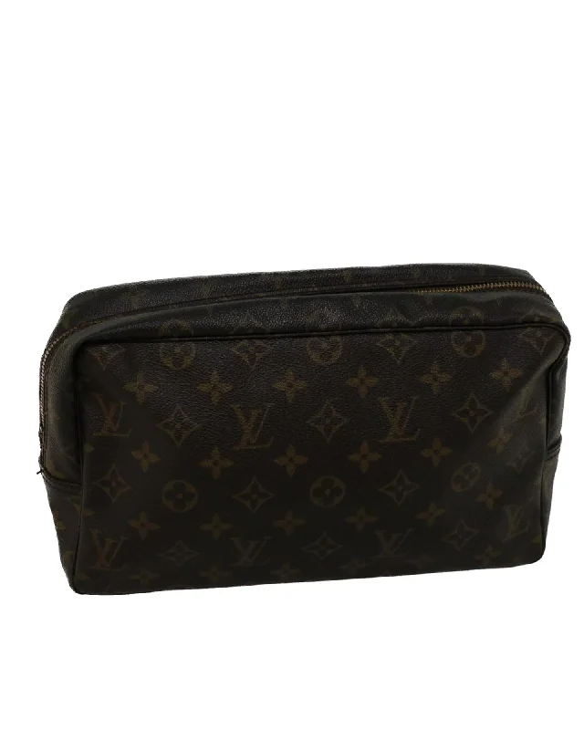 Lightweight Bags For Senior Travelers Monogram Canvas Clutch Bag with Surface Wear and Scratches Lightweight Bags For Senior Travelers Monogram Canvas Clutch Bag with Surface Wear and Scratches