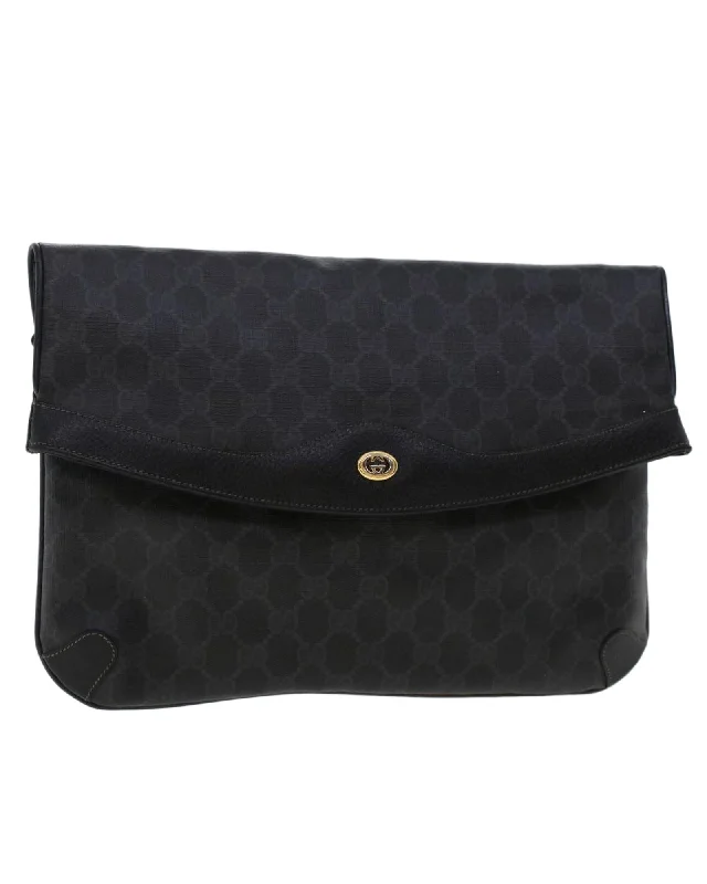 Affordable Bags For Budget Shoppers Black GG Canvas Clutch Bag