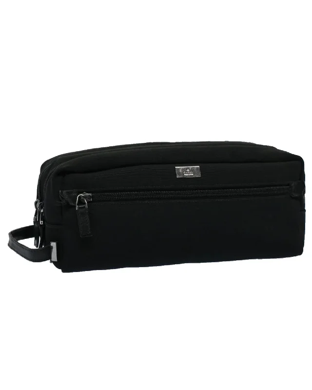 Limited-Time Offer On Trendy Bags Canvas Black Clutch Bag with Metal Fittings