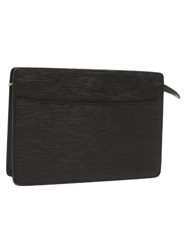 Bag For Modern Fashion Epi Leather Clutch Bag with Metal Fittings and Rubbing Made in France Bag For Modern Fashion Epi Leather Clutch Bag with Metal Fittings and Rubbing Made in France