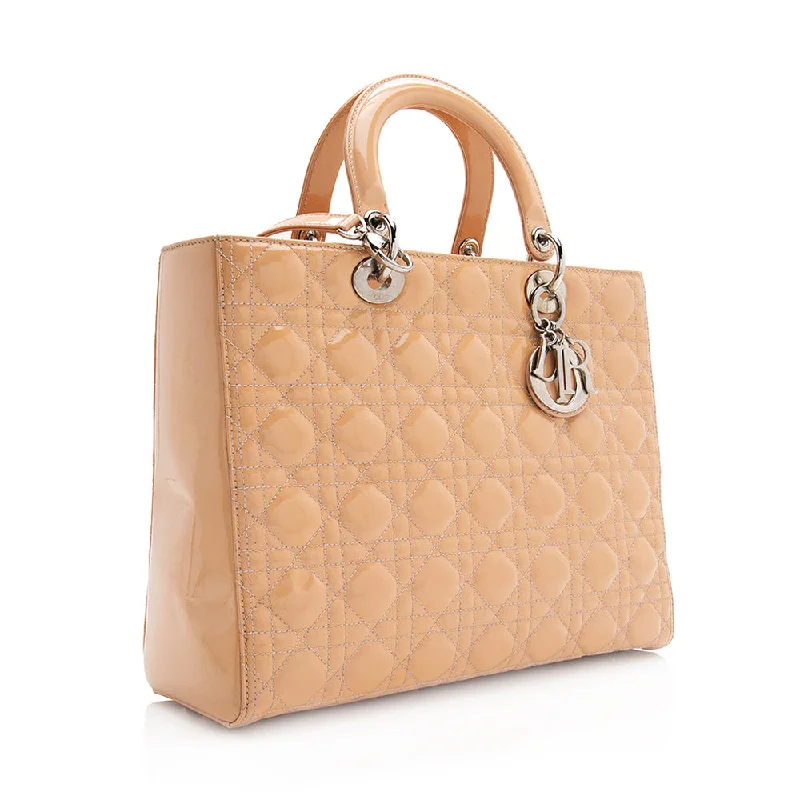 Seasonal Clearance Bags For Summer Dior Patent Leather Lady Dior Large Tote (SHF-21157) Seasonal Clearance Bags For Summer Dior Patent Leather Lady Dior Large Tote (SHF-21157)