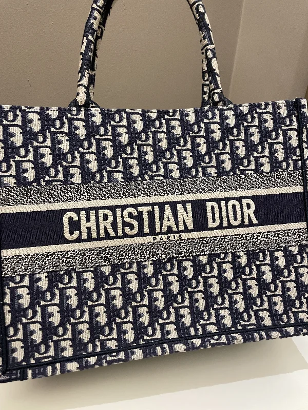 Bags With Discounts Dior Toile De Jouy Book Tote Blue Oblique