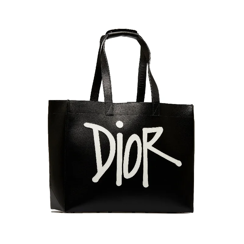 Seasonal Clearance Bags For Summer, Winter, Etc. DIOR x Stussy Large Logo Applique Tote Tote Bag Seasonal Clearance Bags For Summer, Winter, Etc. DIOR x Stussy Large Logo Applique Tote Tote Bag