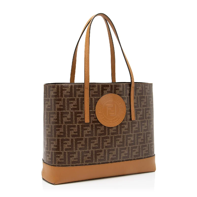 Bold And Flash-Sale Bags Fendi FF Spalmati Vetrificato Shopper Tote (SHF-23631)