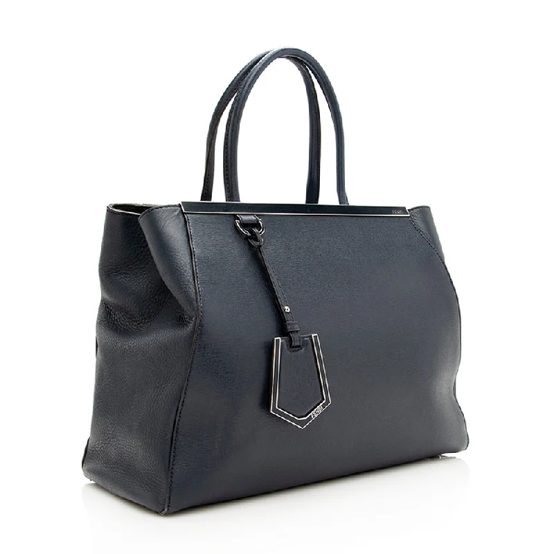 Genuine Bags On Clearance Sale Fendi Leather 2Jours Medium Tote - FINAL SALE (SHF-18911)