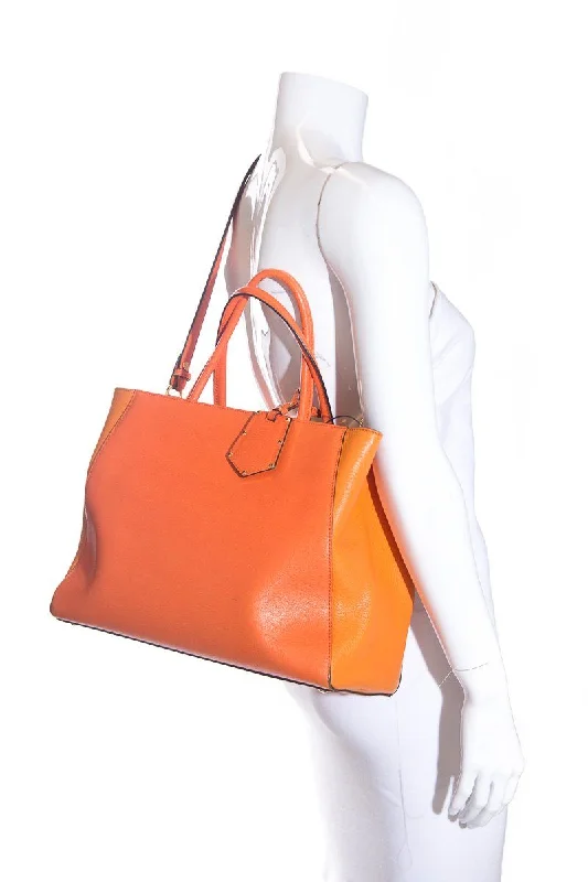 Urban Style Fendi Orange Medium 2Jours Tote Bag