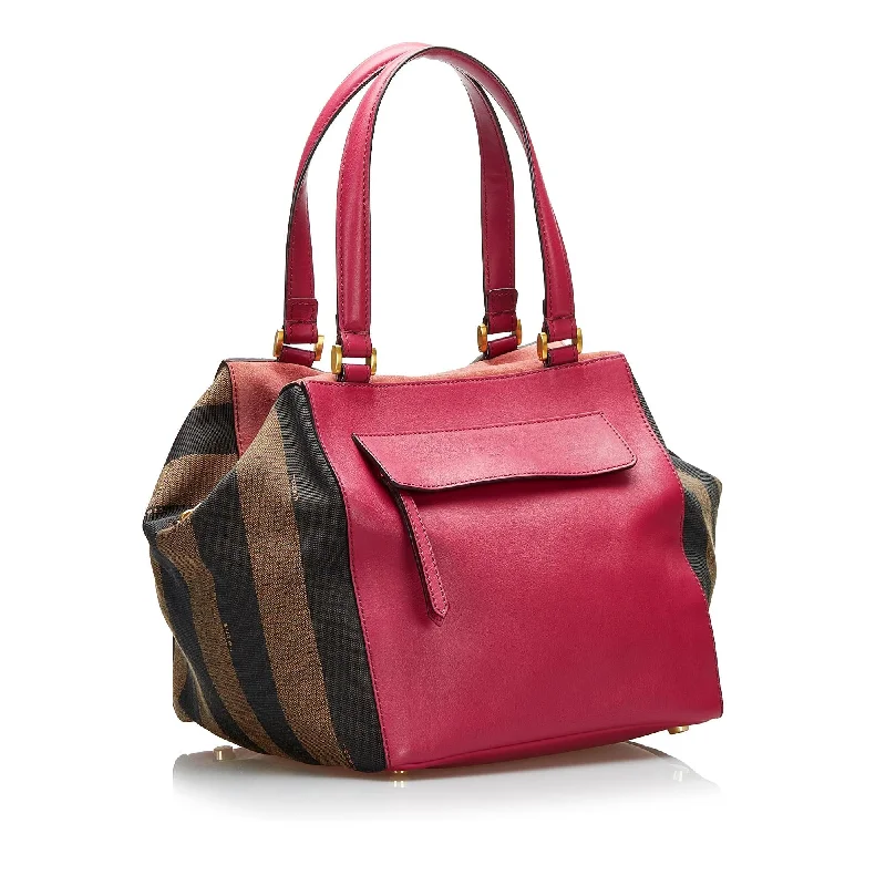 Designer Bags For Luxury Collectors Fendi Pequin Boxy Tote (SHG-37739)