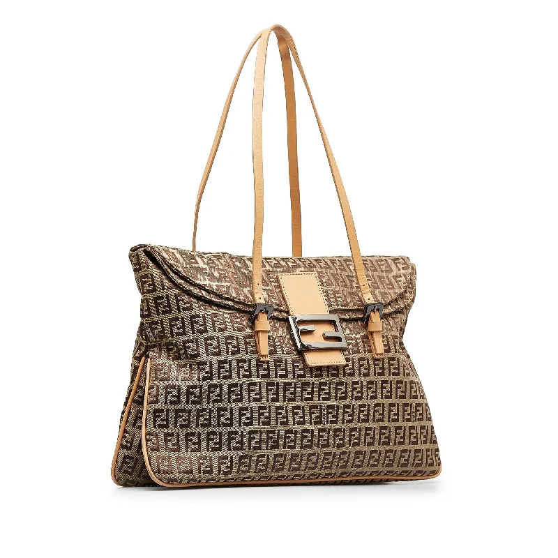 Halloween-Themed Fendi Zucchino Double Flap Tote (SHG-wgkC7B)