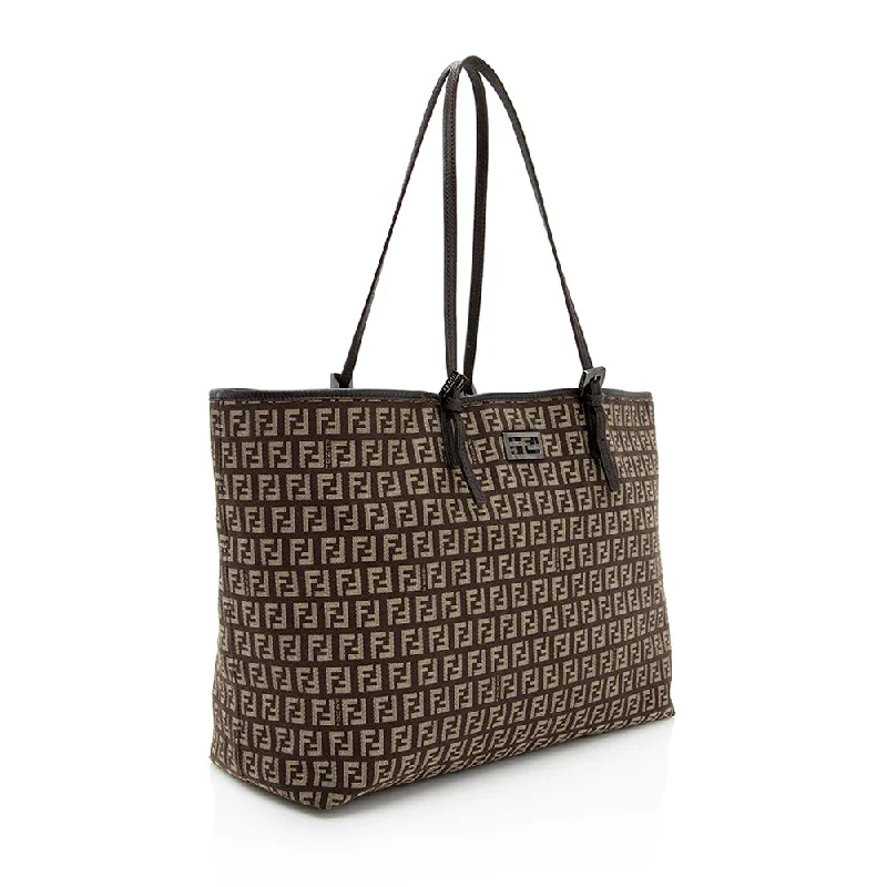 Bag For Luxury Lovers Fendi Zucchino Logo Large Tote (SHF-22042)