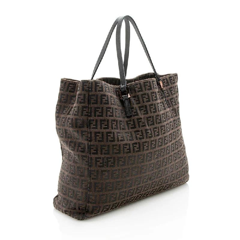 Trendy And Discounted Designer Handbags Fendi Zucchino Tote (SHF-12808)