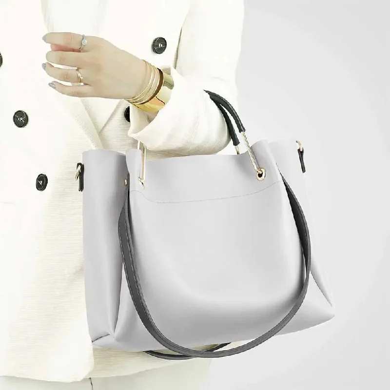 Festival Bags For Concerts And Events Grey 2 in 1 Ladies Tote Bag 8850-2