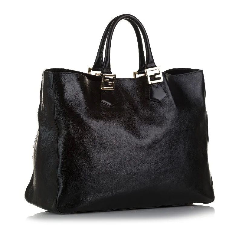 Halloween-Themed Fendi Twins Leather Tote Bag (SHG-5TD57t)