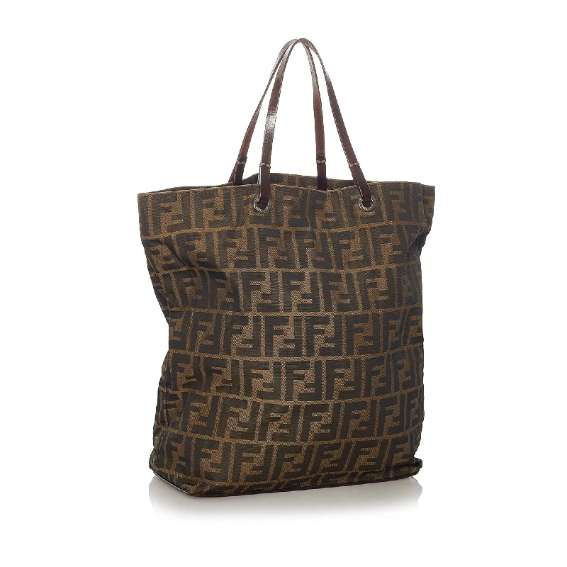 Trendy And Discounted Designer Handbags Fendi Zucca Canvas Tote Bag (SHG-28309)